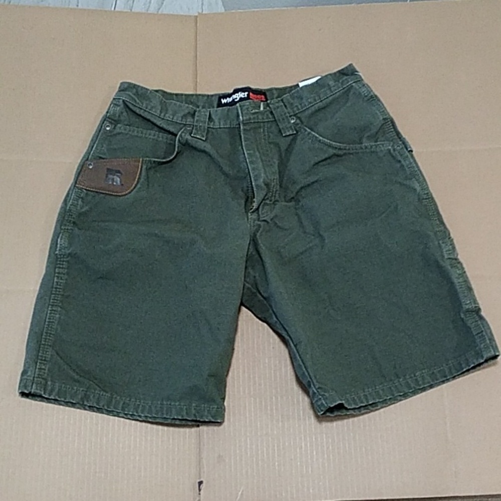 Wrangler Riggs Workwear Olive Green Jean Shorts